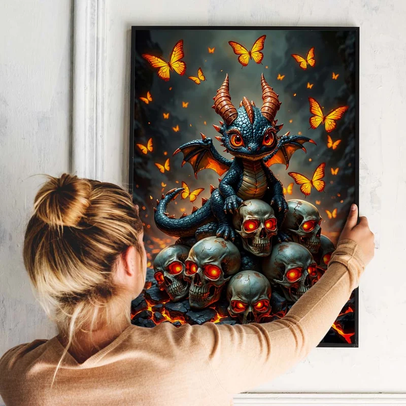 5D Diamond Painting – Baby-Drache der Feuerlande