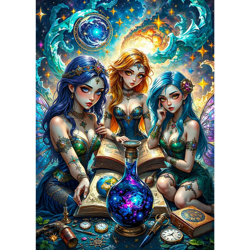 5D Diamond Painting – Magische Zauberfeen des Universums