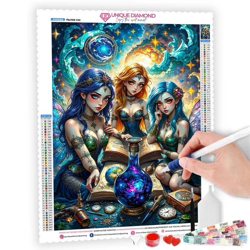 5D Diamond Painting – Magische Zauberfeen des Universums