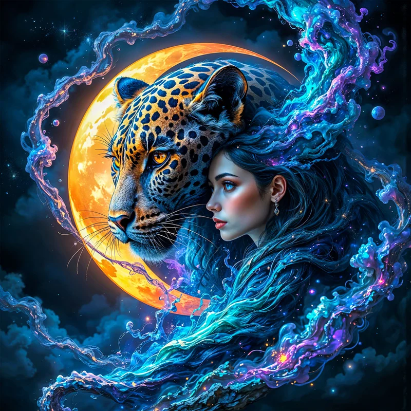 5D Diamond Painting – Selene und der Mondjäger