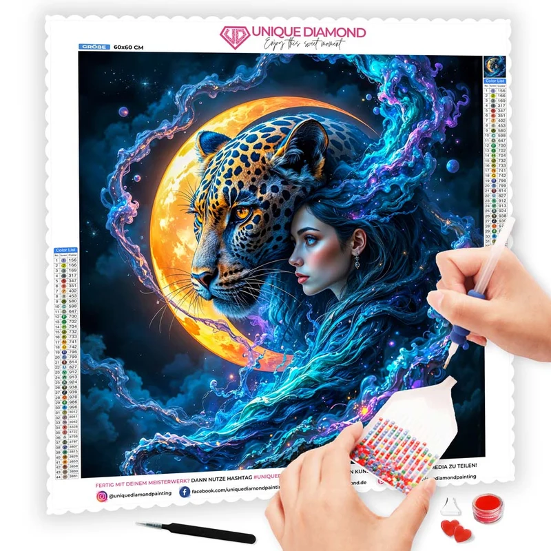 5D Diamond Painting – Selene und der Mondjäger