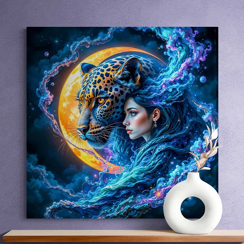 5D Diamond Painting – Selene und der Mondjäger