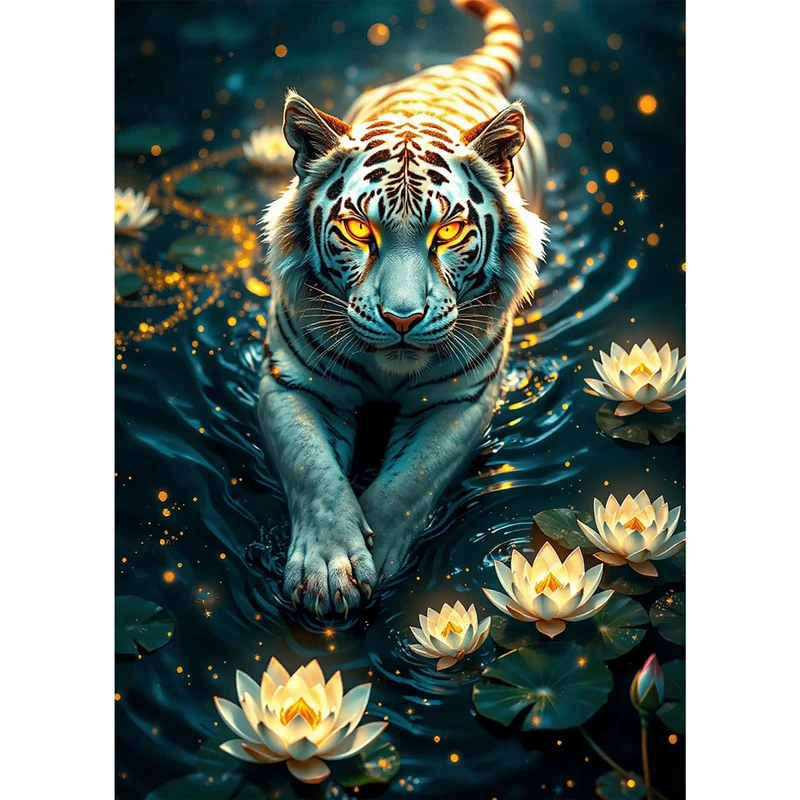 5D Diamond Painting – Mystischer Flusswächter