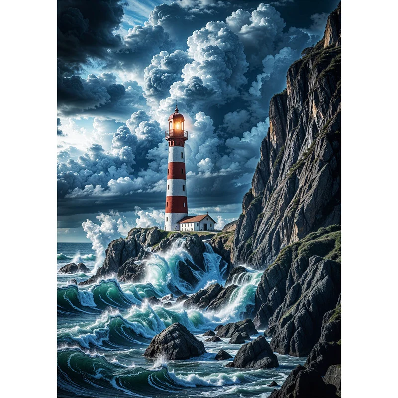 5D Diamond Painting – Wächter der stürmischen See