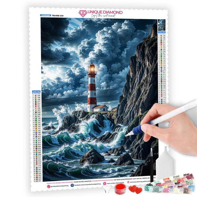 5D Diamond Painting – Wächter der stürmischen See