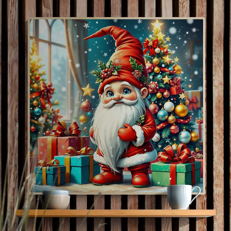 5D Diamond Painting – Fröhlicher Weihnachtswichtel