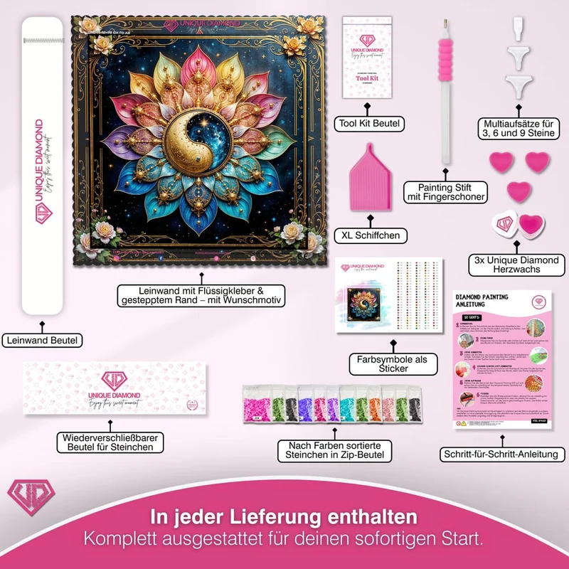 5D Diamond Painting – Kosmisches Yin und Yang