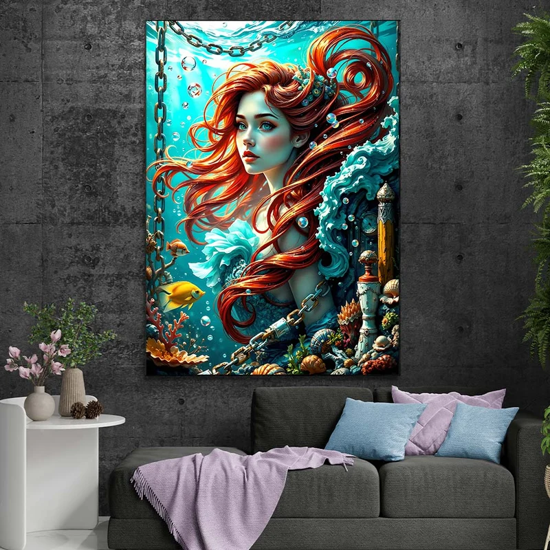 5D Diamond Painting – Mystische Meerjungfrau