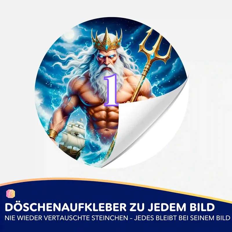 Döschenaufkleber - Poseidon