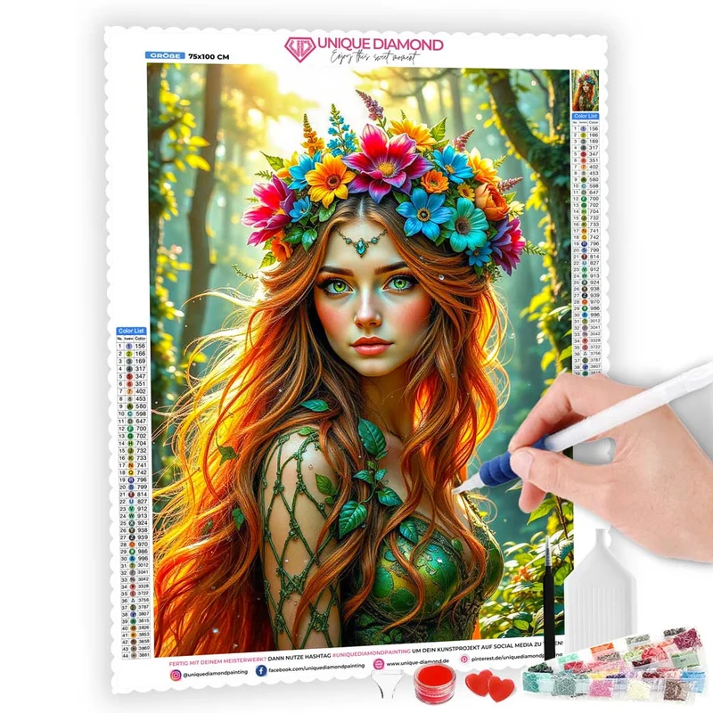 5D Diamond Painting – Waldnymphe Elowen