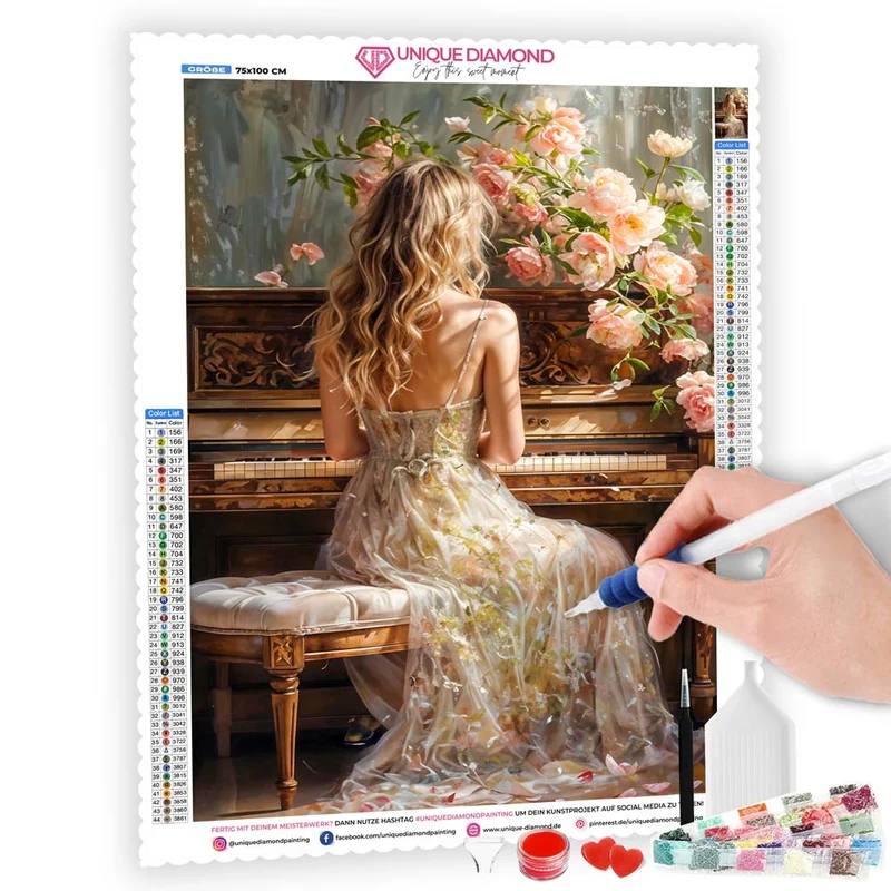 5D Diamond Painting – Melodia der Rosen