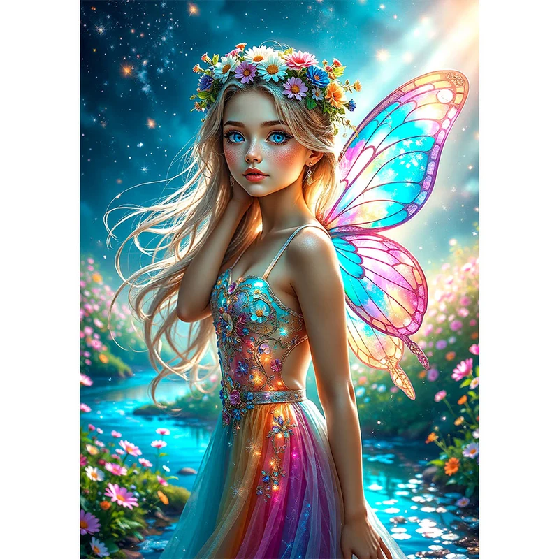 5D Diamond Painting – Magische Blumenfee