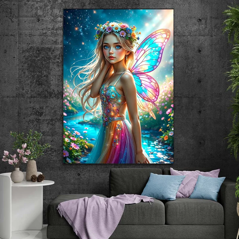 5D Diamond Painting – Magische Blumenfee