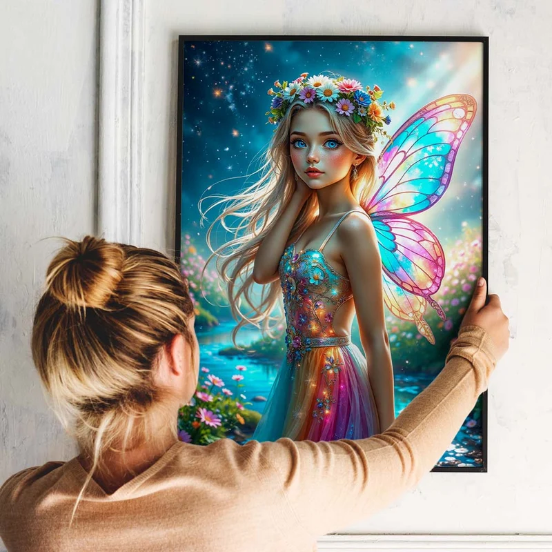 5D Diamond Painting – Magische Blumenfee