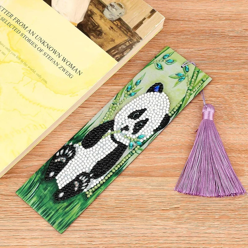 Diamond Painting Lesezeichen Panda