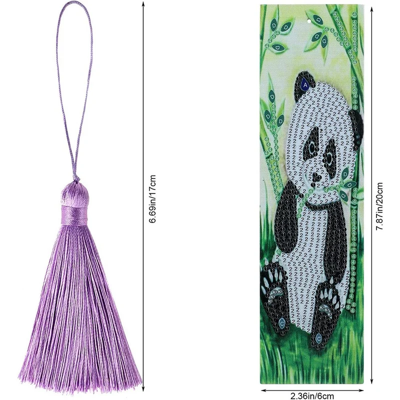 Diamond Painting Lesezeichen Panda