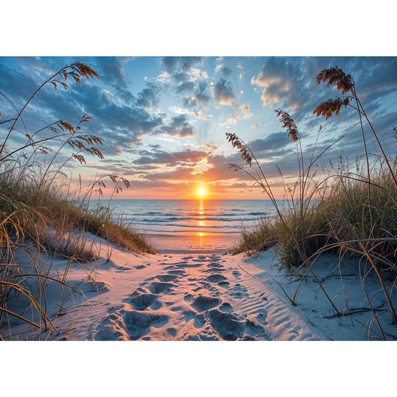 5D Diamond Painting – Pfad zum Sonnenuntergang