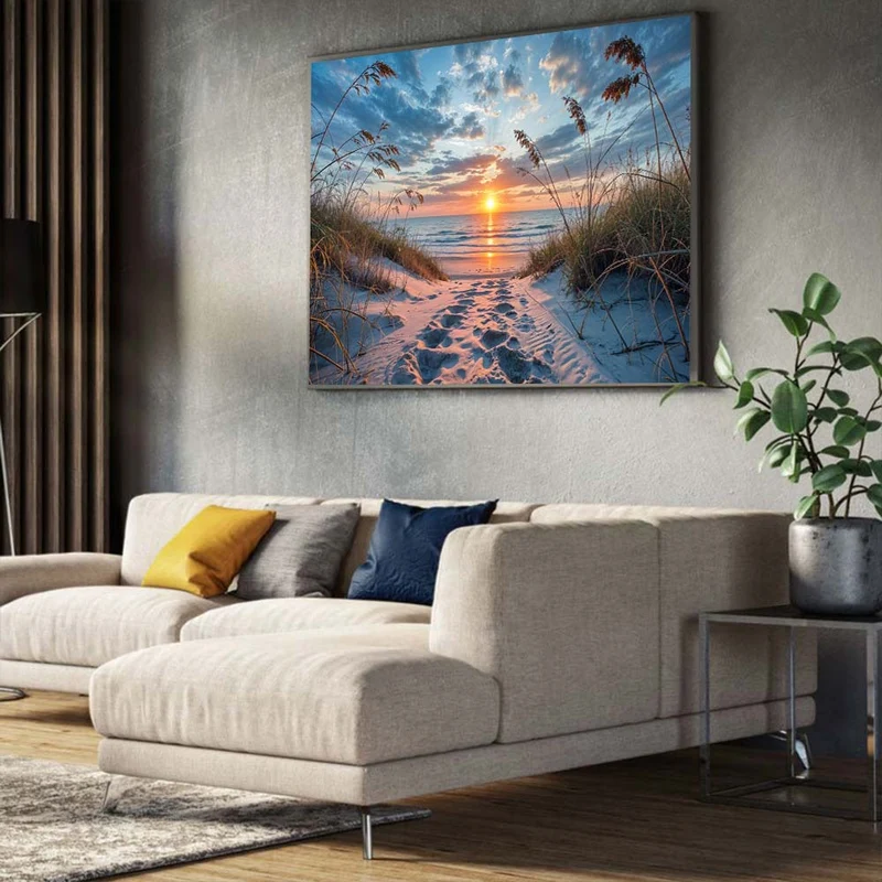 5D Diamond Painting – Pfad zum Sonnenuntergang
