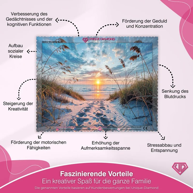 5D Diamond Painting – Pfad zum Sonnenuntergang