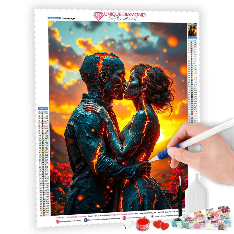 5D Diamond Painting – Vulkanische Liebe