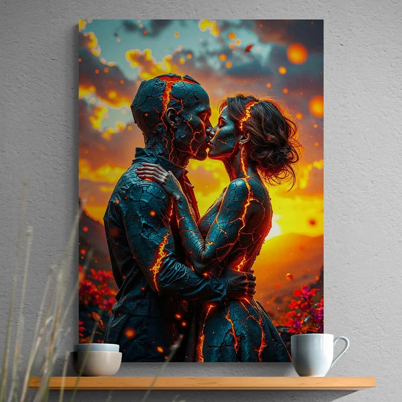 5D Diamond Painting – Vulkanische Liebe