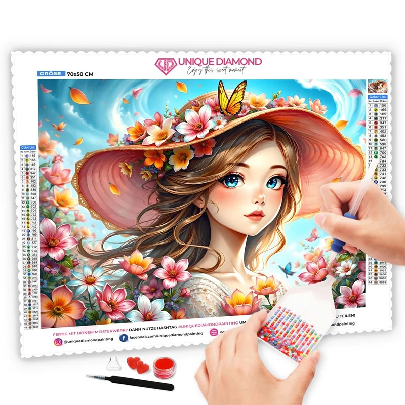 5D Diamond Painting – Felina, die Blütenfee