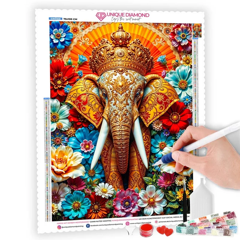 5D Diamond Painting – Majestätischer Ganesha