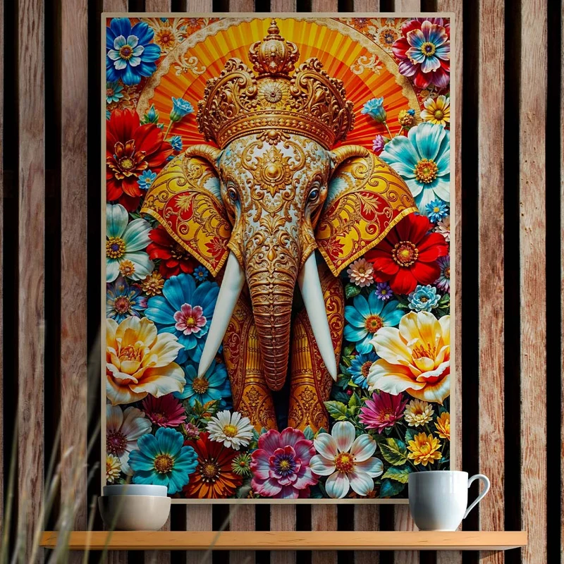 5D Diamond Painting – Majestätischer Ganesha