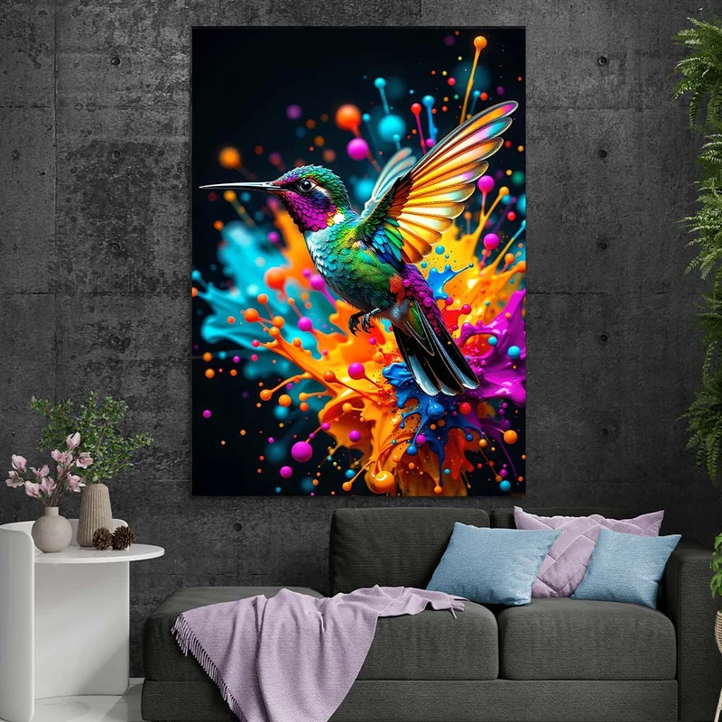 5D Diamond Painting – Farbenspiel des Kolibris