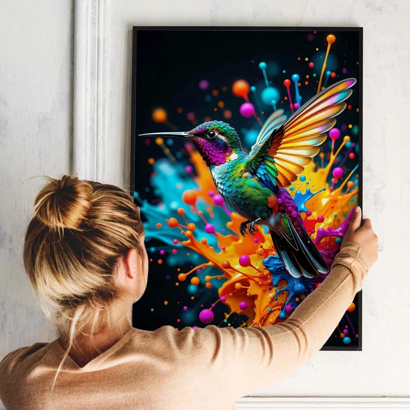 5D Diamond Painting – Farbenspiel des Kolibris