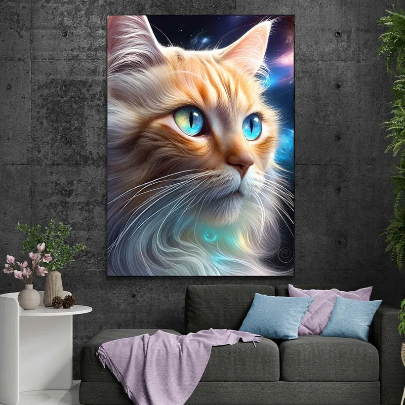 5D Diamond Painting – Lunas galaktischer Blick