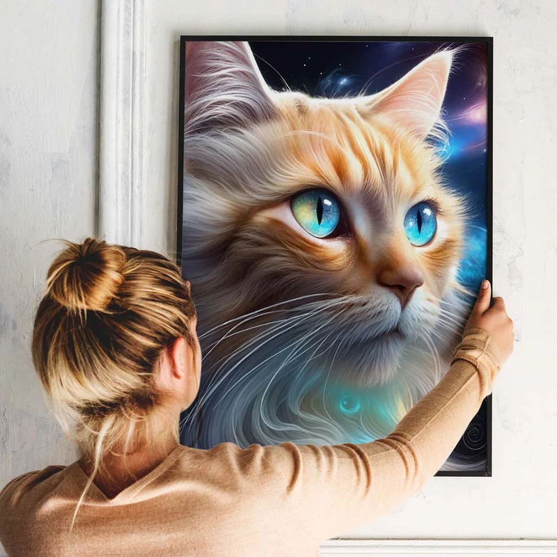 5D Diamond Painting – Lunas galaktischer Blick