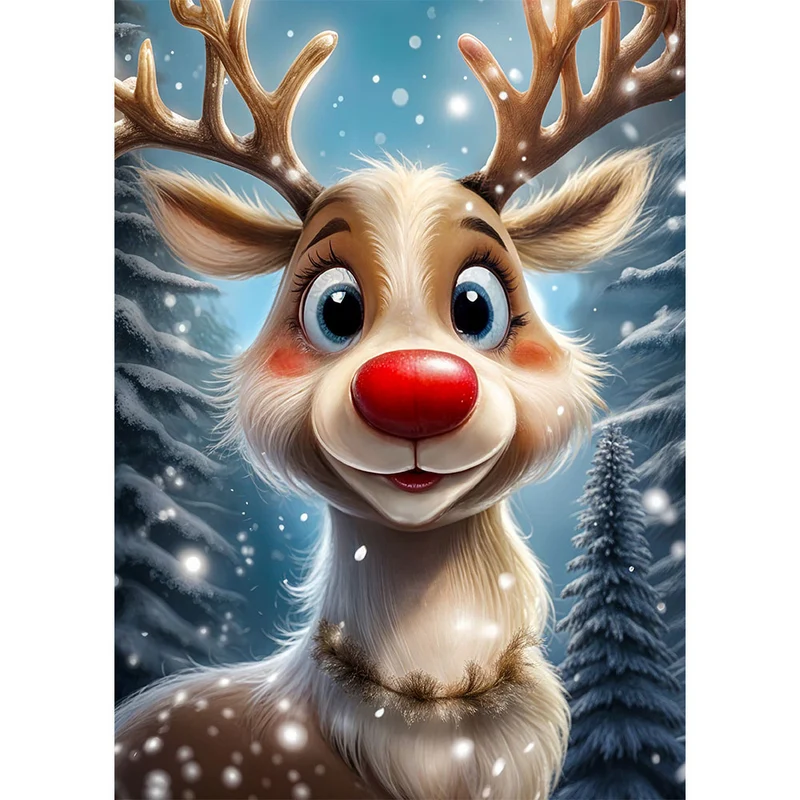 5D Diamond Painting – Rudolphs Winterzauber