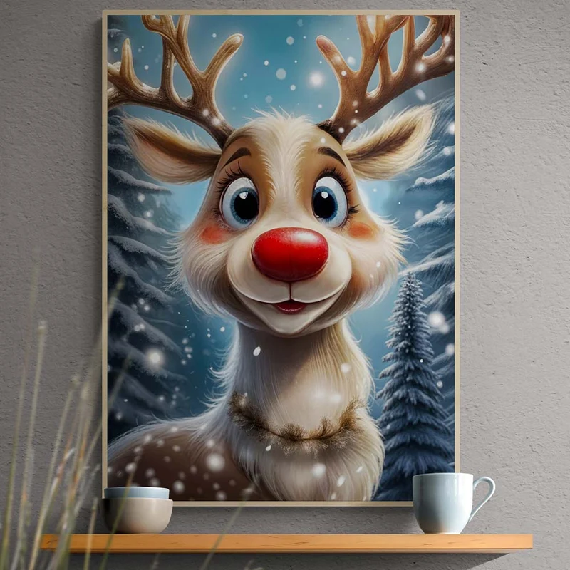 5D Diamond Painting – Rudolphs Winterzauber
