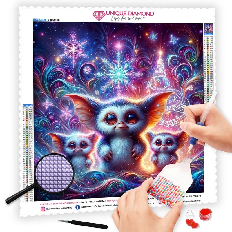 5D Diamond Painting – Magische Winterwesen Gremlins