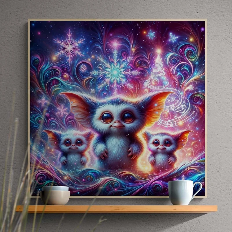 5D Diamond Painting – Magische Winterwesen Gremlins