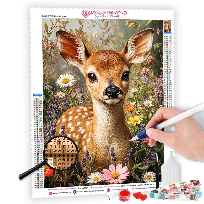 5D Diamond Painting – Waldzauber Rehkitz