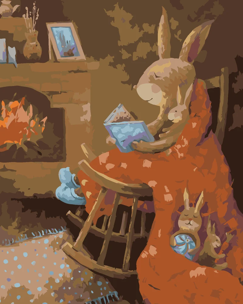 Diamond painting - EIN HASE LIEST EIN BUCH