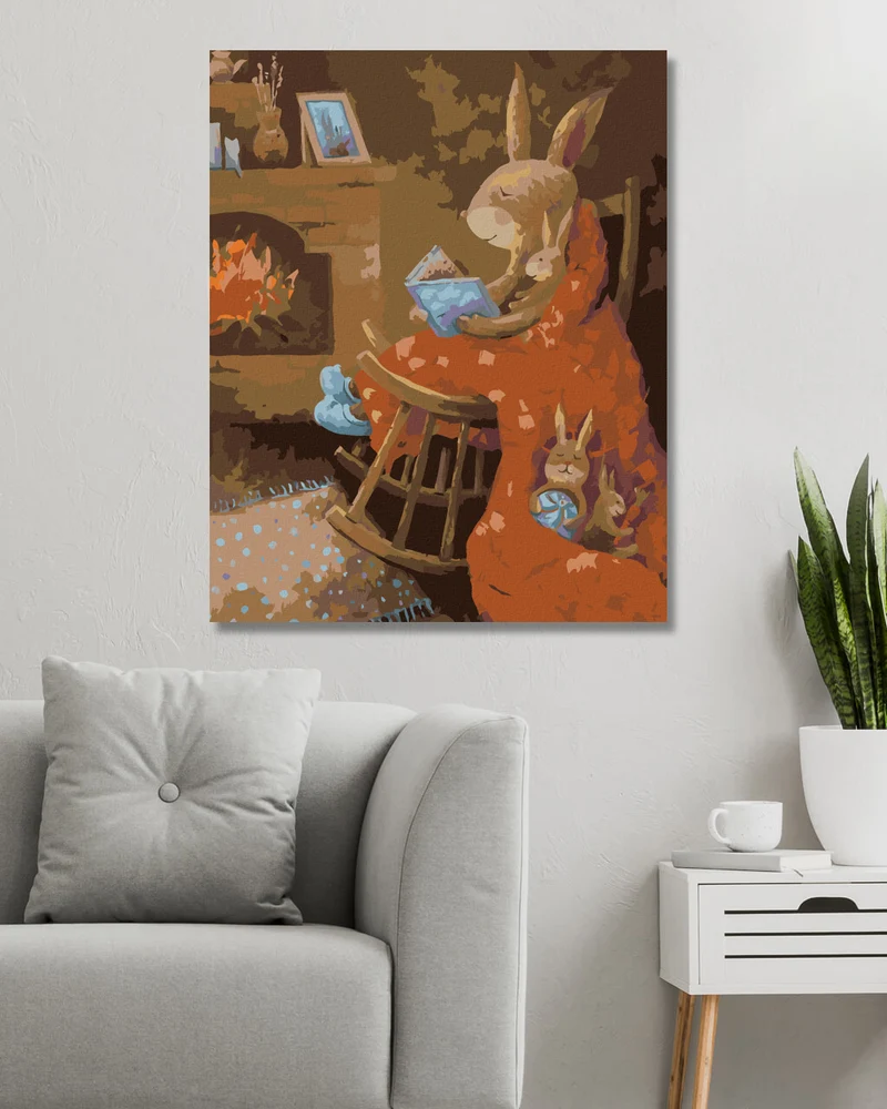 Diamond painting - EIN HASE LIEST EIN BUCH