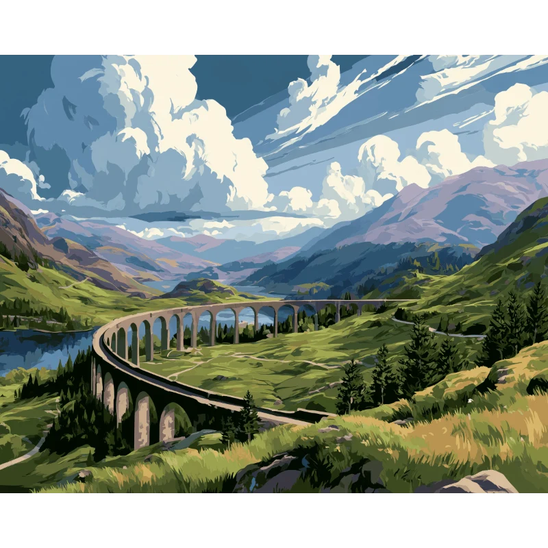Brücke durch das Tal