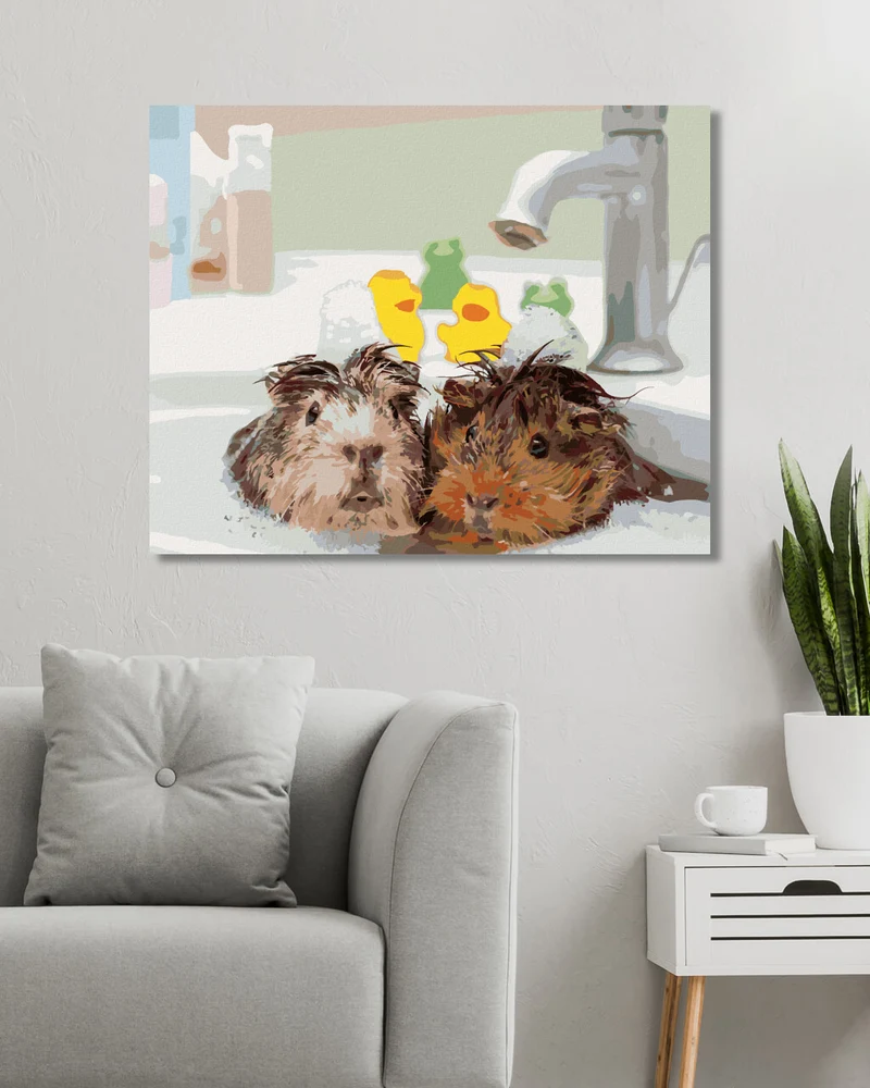 Diamond painting - MEERSCHWEINCHEN IM WASSER