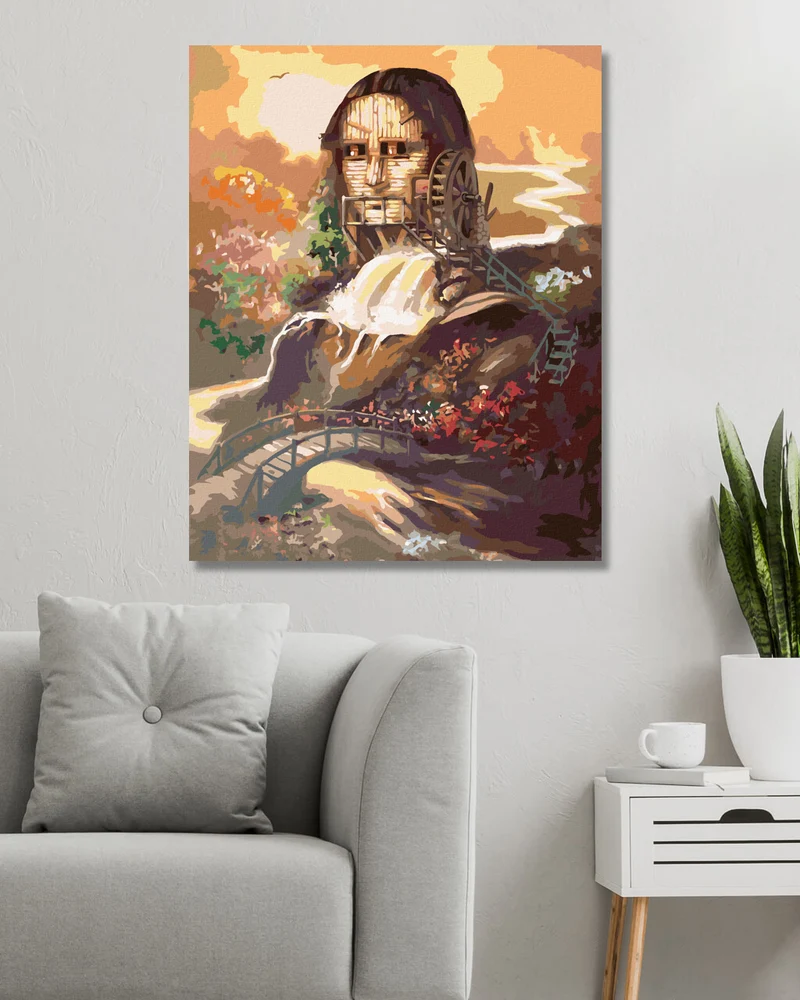 Diamond painting - MONA LISA UND DIE WASSERMÜHLE (D. RUSTY RUST)