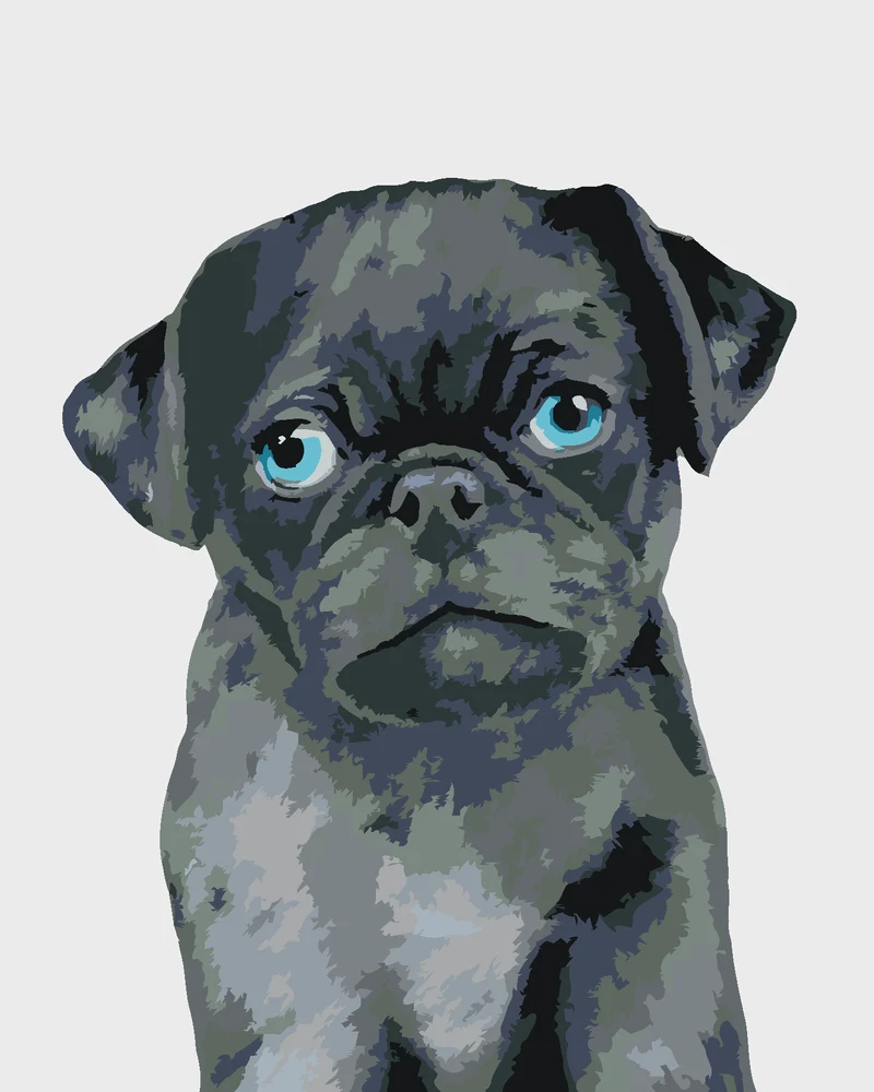 Diamond painting - MOPS (MYROSLAVA VOLOSCHUK)