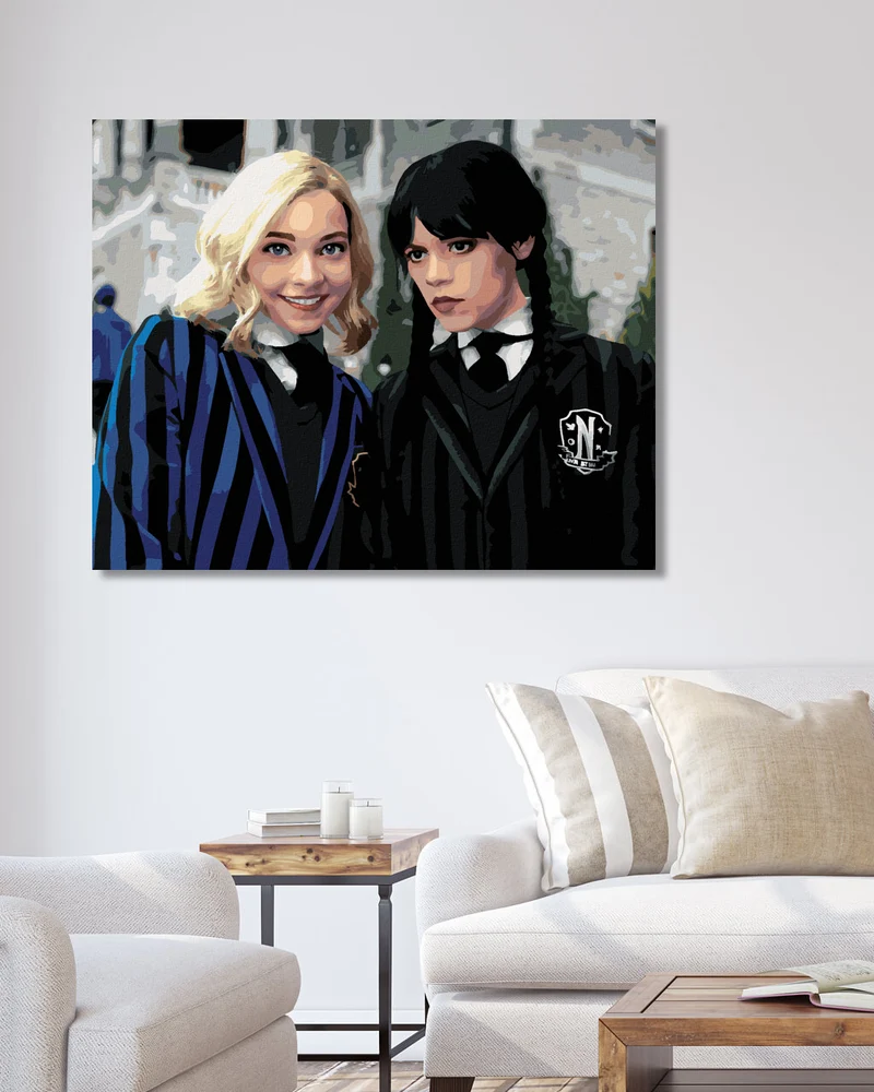 Diamond painting - WEDNESDAY ADDAMS UND ENID