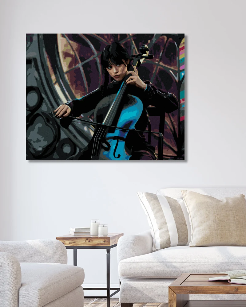Diamond painting - WEDNESDAY SPIELT AUF DEN KLEINBASS