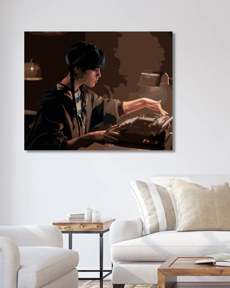 Diamond painting - WEDNESDAY SCHREIBT AUF SCHREIBMASCHINE