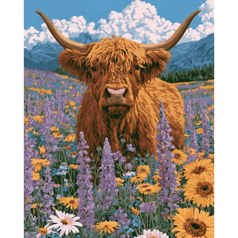 Wildblumen im Hochland