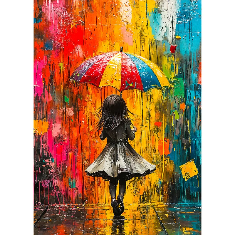 5D Diamond Painting – Mila im Farbenspiel