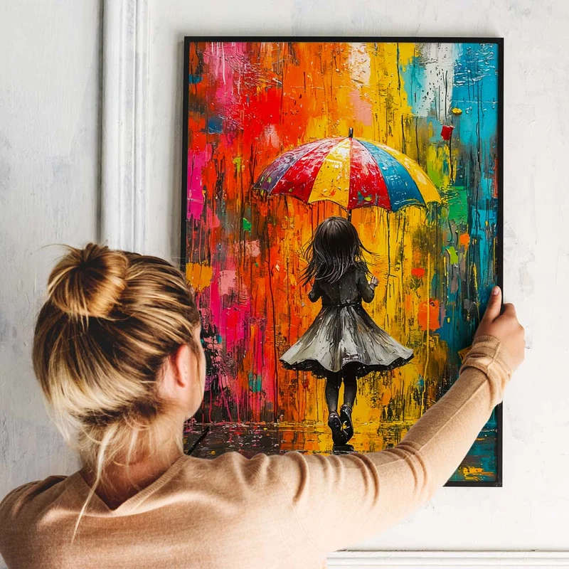 5D Diamond Painting – Mila im Farbenspiel