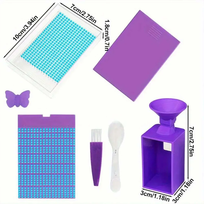 Diamond Painting Organisationsfächer und Trichter